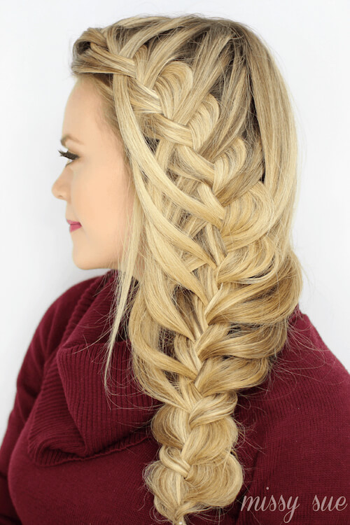 Cascading French Braid For Graduation