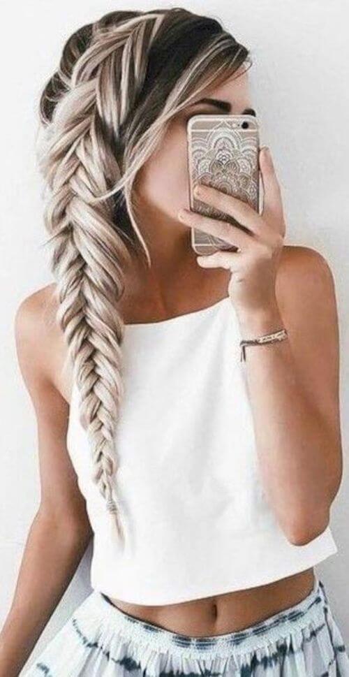 Fishtail Braid graduation hairstyles for long hair