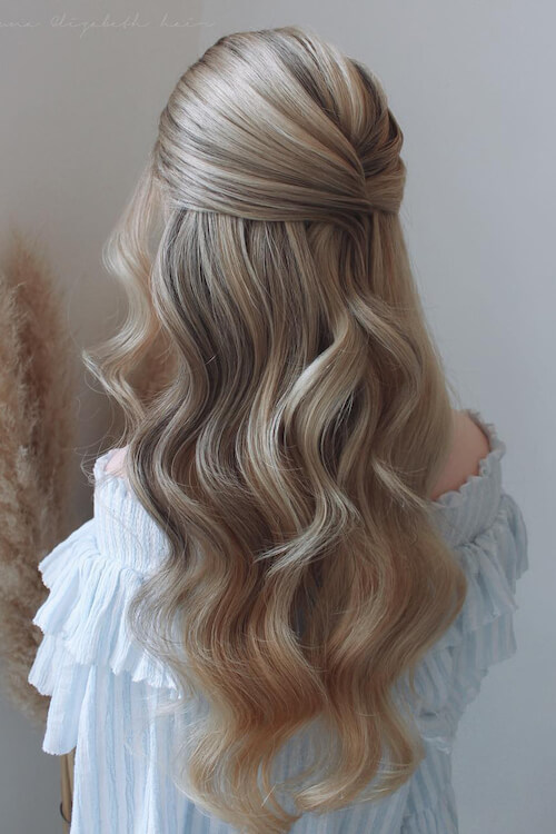 Half-up Half-down graduation hairstyles for long hair