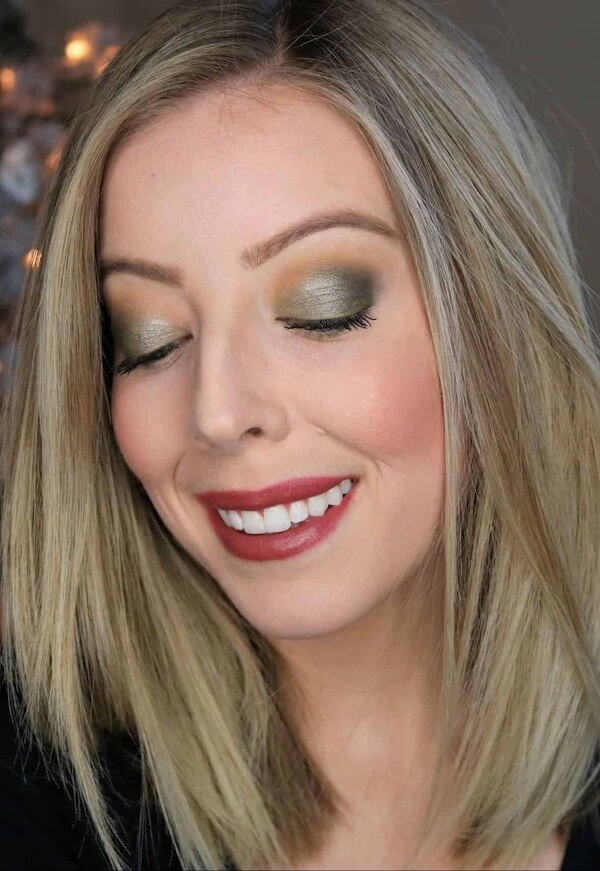 Soft Olive Green Smoky Eye Makeup
