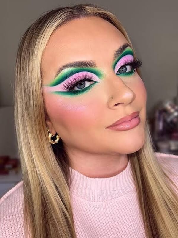 Soft Green And Pink Holiday Glam