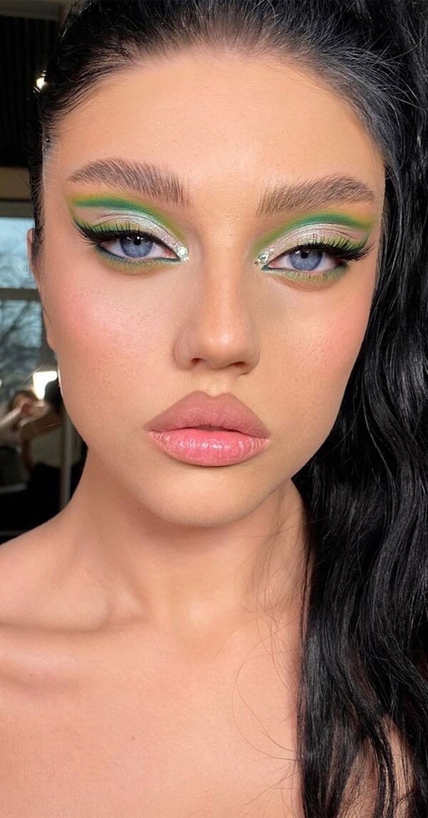 Fresh Lime Green Shadow Look