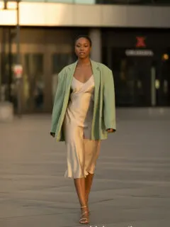 green blazer outfits for women