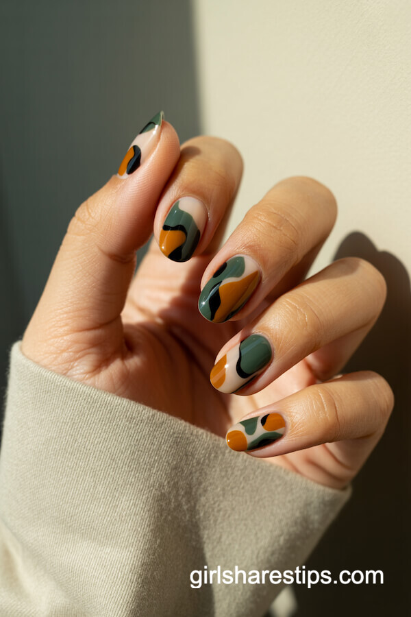 Abstract army green pattern