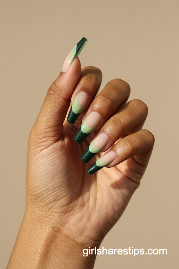 Dark to pale green gradient