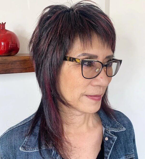 Edgy Layered Shag with Bangs