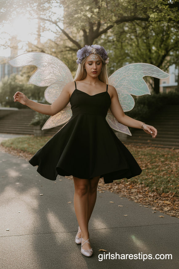 Enchanted Fairy Black A-Line Dress Costume