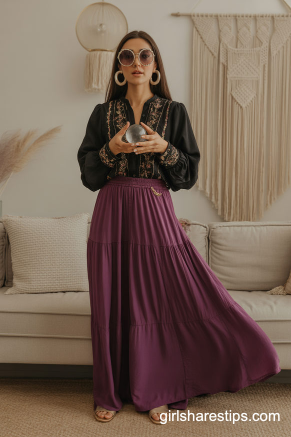 Mystical Fortune Teller Costume with Round Sunglasses