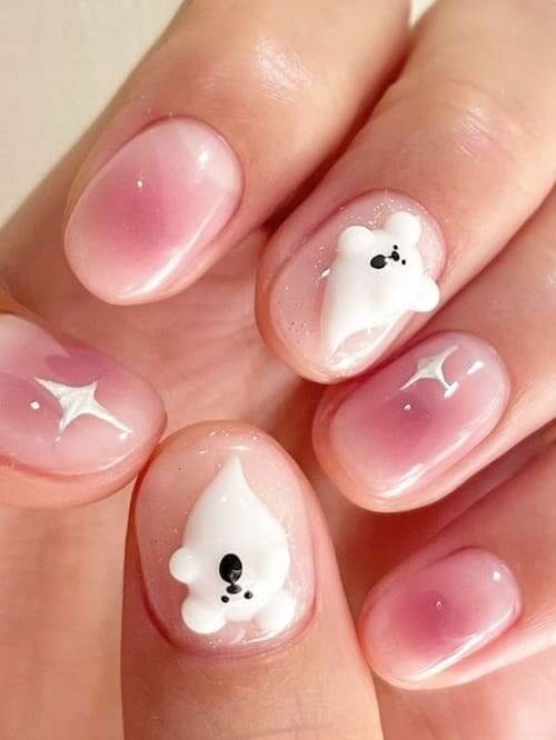 Halloween nail designs short nails