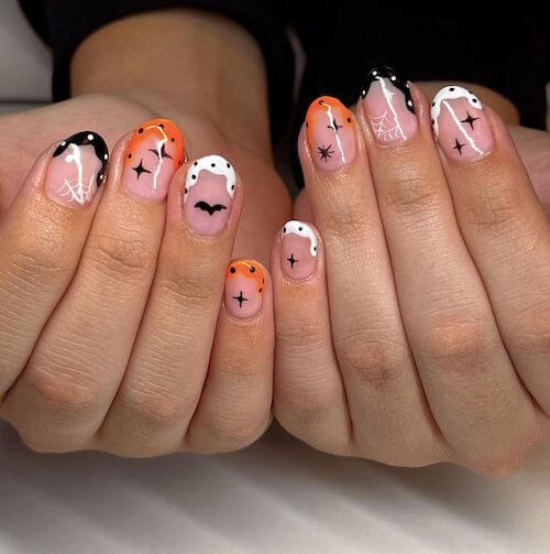 Halloween nail designs short nails