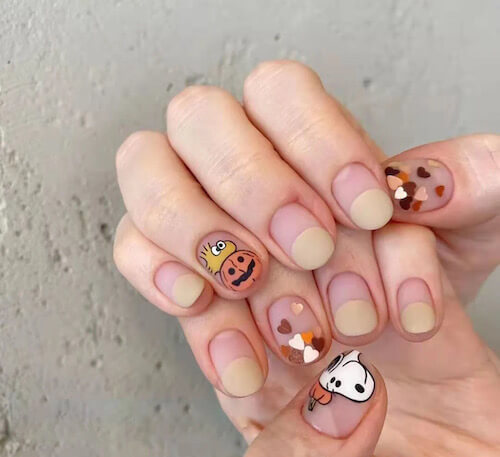 Halloween nail designs short nails