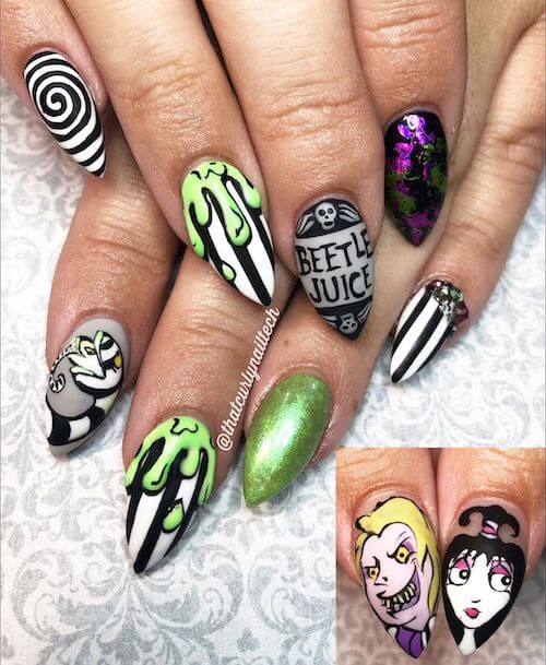 Halloween nail designs short nails