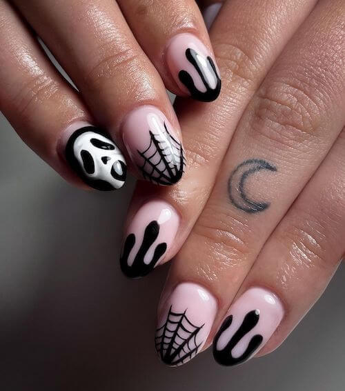 Halloween nail designs short nails