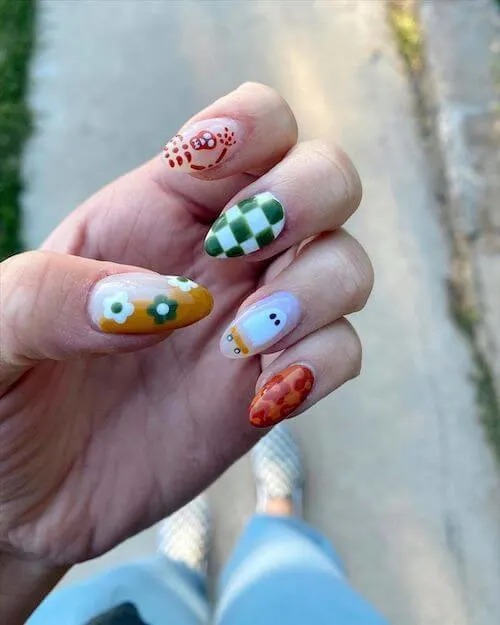 Halloween nail designs short nails