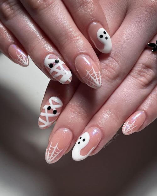 Halloween nail designs short nails