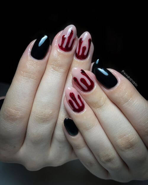 Halloween nail designs short nails