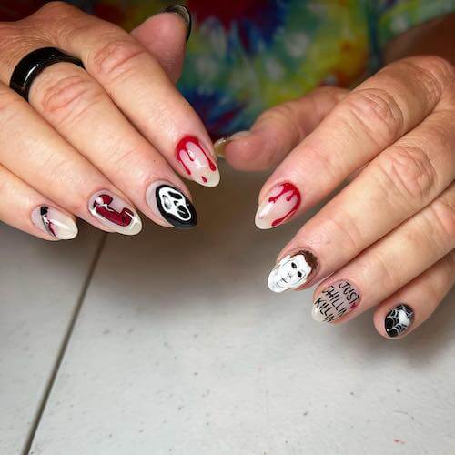 Halloween nail designs short nails