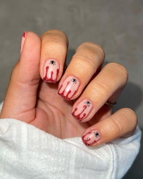 Halloween nail designs short nails