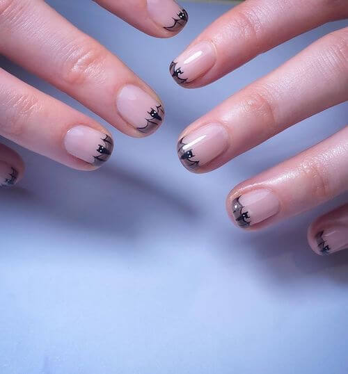 Halloween nail designs short nails