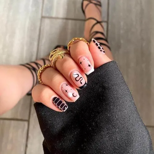 Halloween nail designs short nails