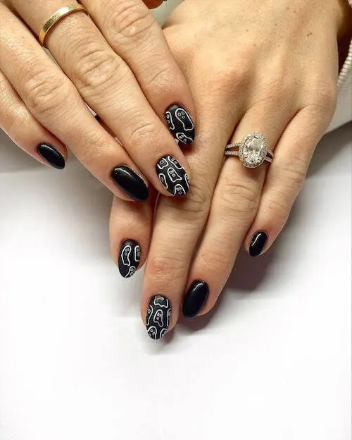 Halloween nail designs short nails