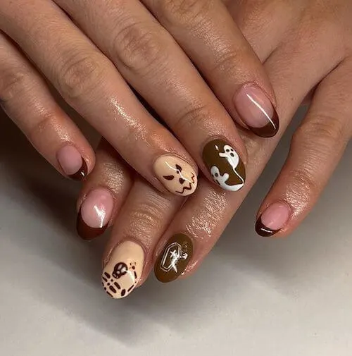 Halloween nail designs short nails