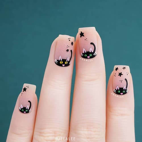 Halloween nail designs short nails