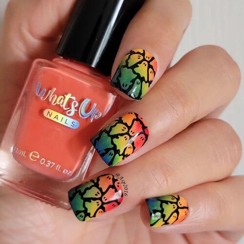 Halloween nail designs short nails