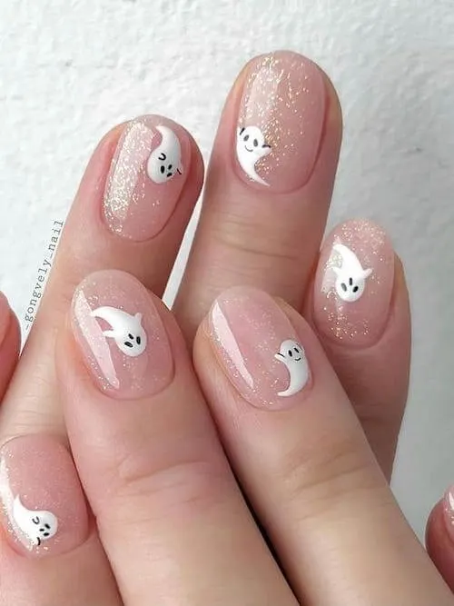 Halloween nail designs short nails