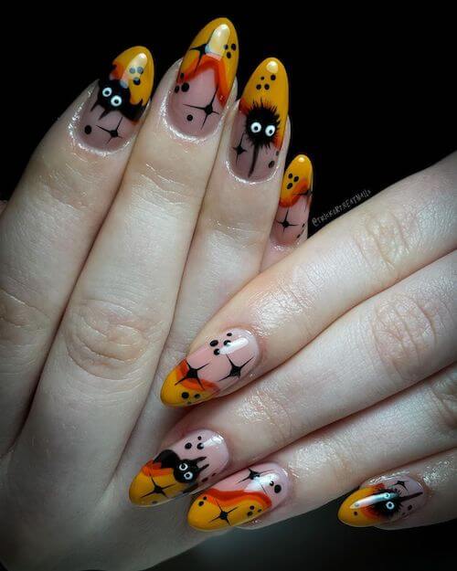 Halloween nail designs short nails