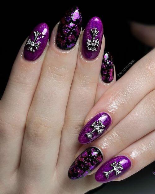 Halloween nail designs short nails