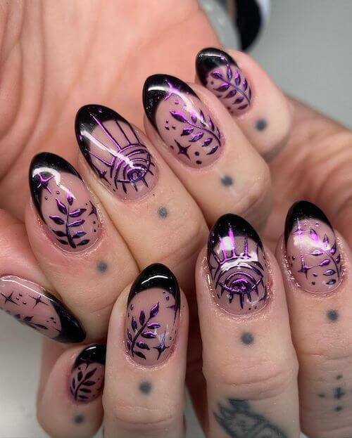 Halloween nail designs short nails