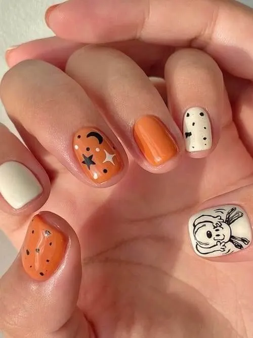 Halloween nail designs short nails