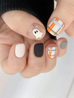 Halloween nail designs short nails ideas