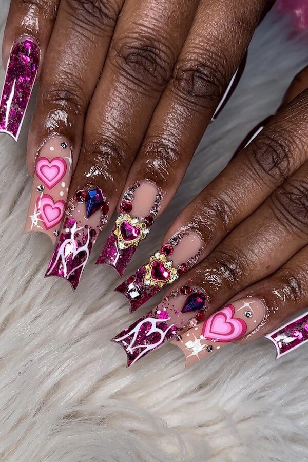 heart nails