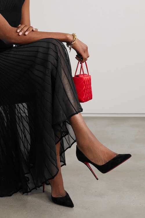 heels to wear with black dress
