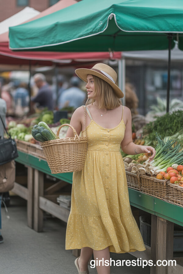 Yellow Sundress and Straw Hat