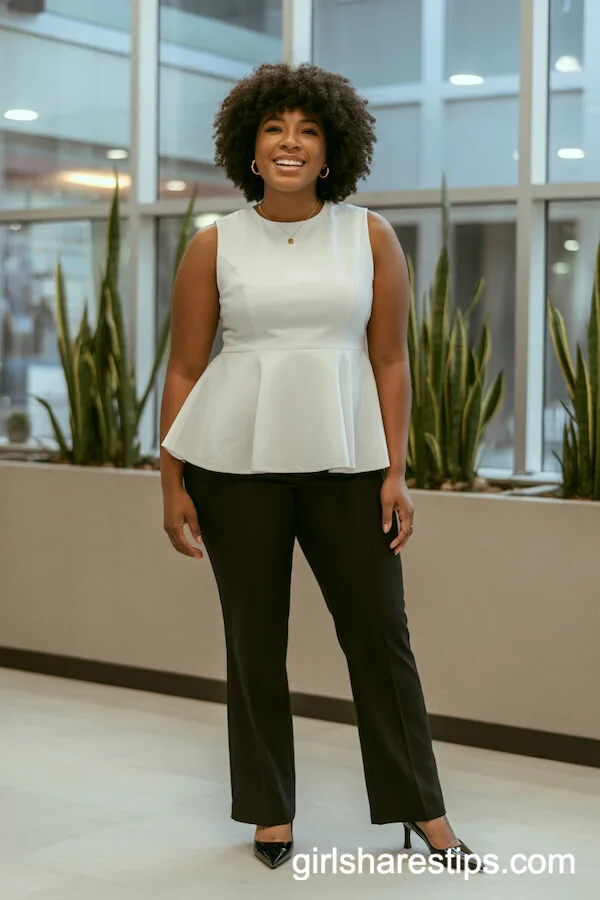 Monochromatic Camel Pantsuit for Polished Impact