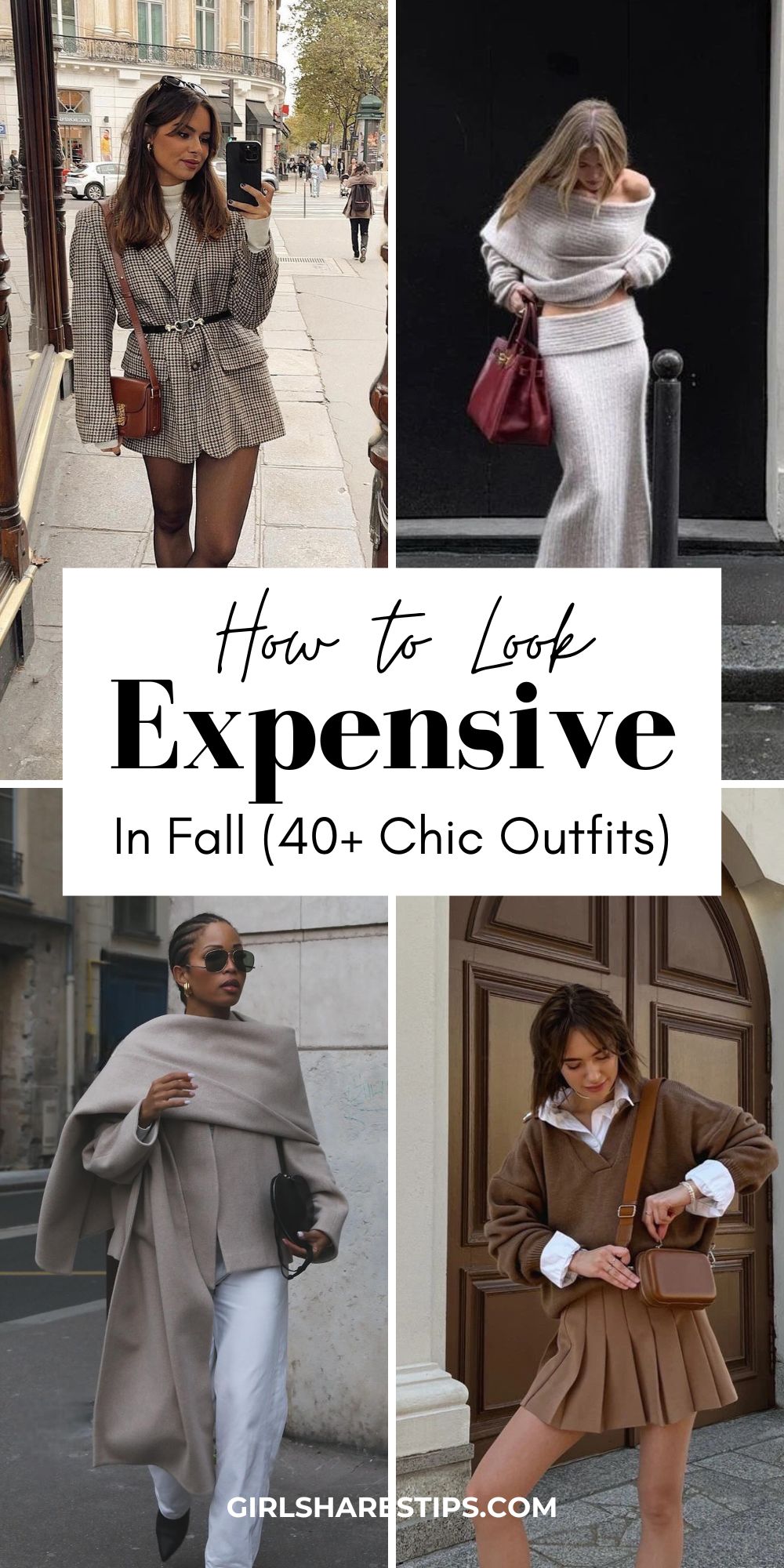 how to look expensive in fall outfits collage