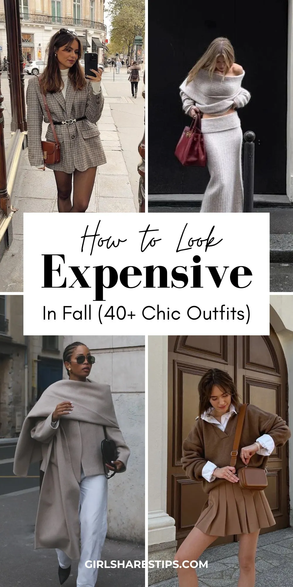 how to look expensive in fall outfits collage