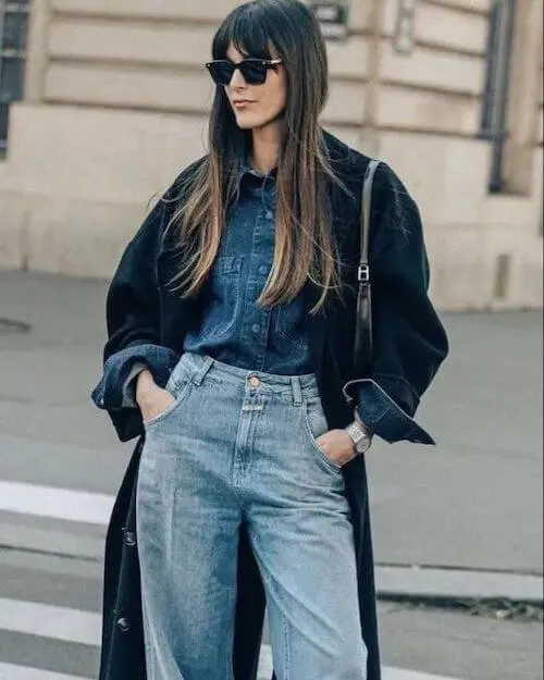 how to wear a denim shirt female