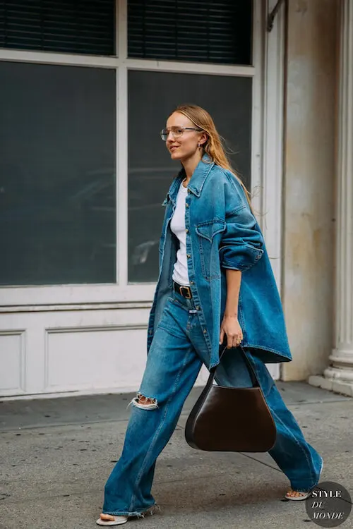 how to wear a denim shirt female