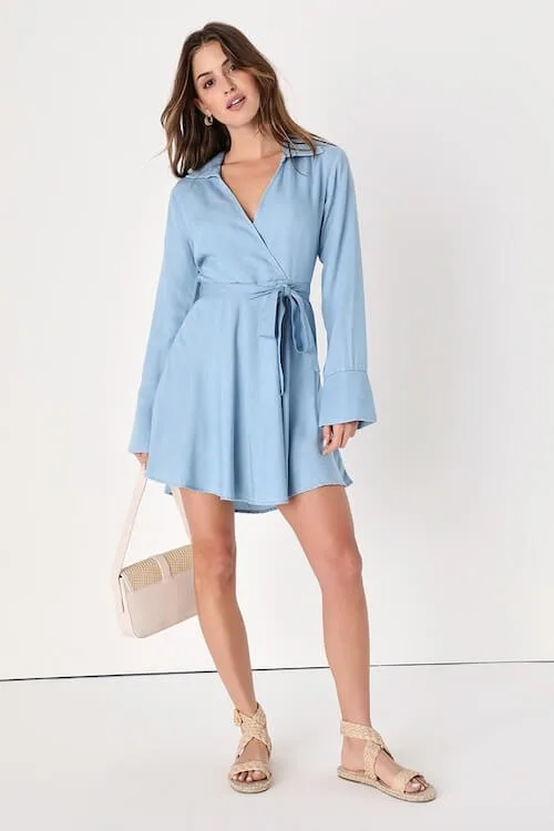 denim shirt dress outfit ideas women