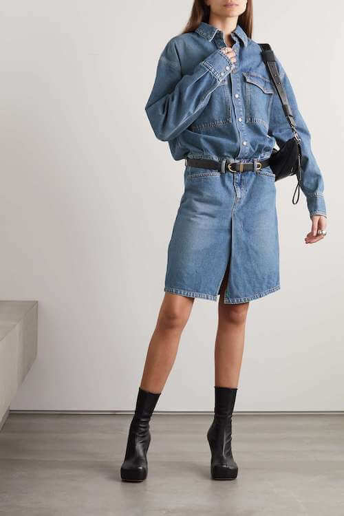 denim shirt outfit ideas female