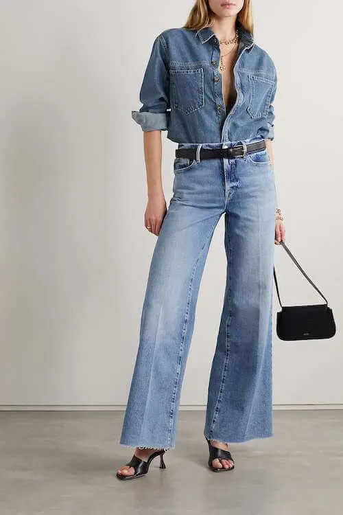 denim shirt outfit ideas female