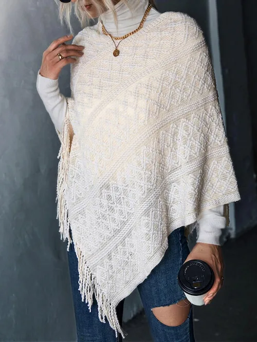 how to wear a poncho sweater