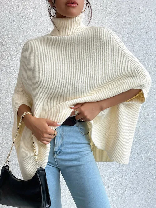 how to wear a poncho sweater