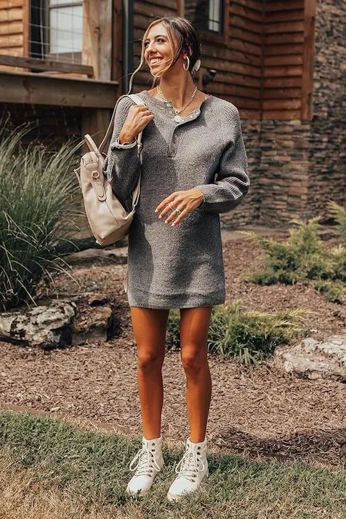 how to wear a sweater dress