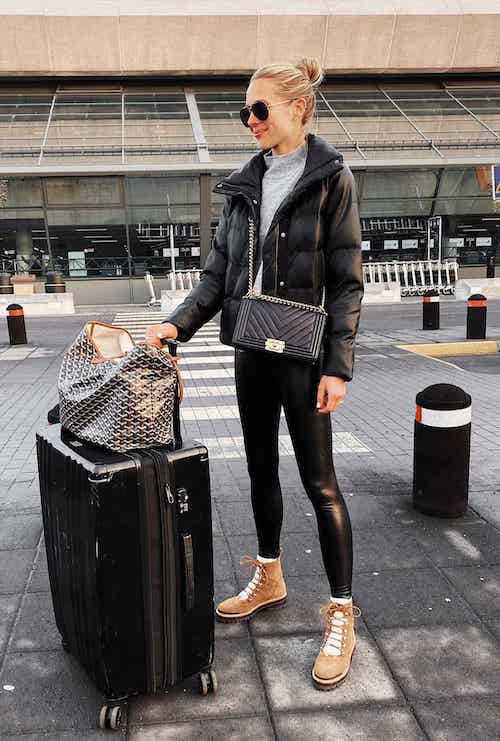 how to wear leather leggings with boots