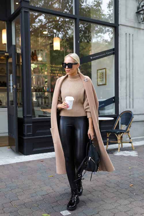 how to wear leather leggings over 40